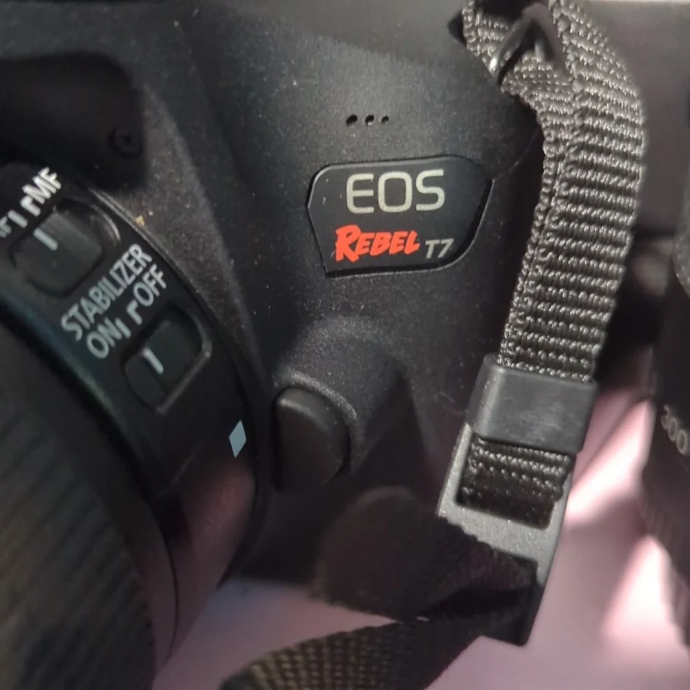 Canon Rebel T7 Dslr Video Two Lens Kit W/ Ef-s 18-55mm & Ef 75-300mm Lens, Black